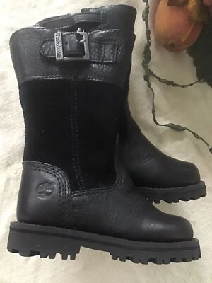 Timberland Maplebrook Girls Toddler Boots - Black Leather Suede-  Toddler 4 - Image 1 of 4