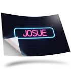 1x Vinyl Sticker Neon Sign Design Josue Name #352089