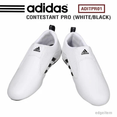 Adidas Contestant Pro Taekwondo Shoes White / Black ADITPR01 TKD - Image 1 of 4