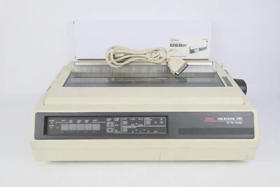 OKIDATA Microline 395 24 Pin Dot Matrix Printer GE8286A for Parts or Repair Oki - Image 1 of 4