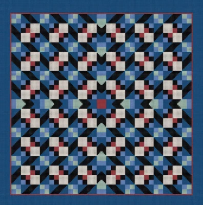 Needlepoint Handpainted Susan Roberts Quilt 13x13 - Image 1 of 4