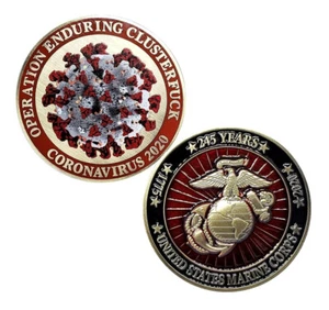 2020 United States Marine Corps Challenge Coin Operation Enduring Cluster 250th - Picture 1 of 1