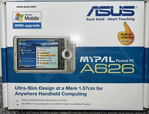 Asus MyPal Pocket PC #A626 Windows Mobile 3.5" Handheld PDA Bluetooth SD NEW - Photo 1 sur 20