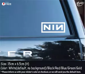 Nine inch nails NIN Sticker Decal-Reflective/Metallic Color Car Laptop Decal - Picture 1 of 1