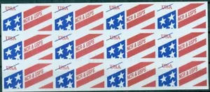 Scott #TDB84Bc NCR "Stylized Flag" ATM Test/Demo Stamp Pane - Picture 1 of 2