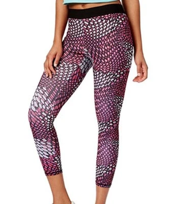 Leggings Capri Tono Mujer Pequeños U17518 Rosa Elastizados Nuevos Ropa Activa Geométricos Foto 1 de 4