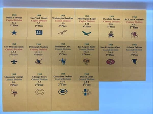 1968 APBA Football Printed Storage Envelopes with Stats and Team Logo - Picture 1 of 3