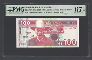 100 dólares de Namibia ND (2003) P9A sin circular grado 67 - Imagen 1 de 2
