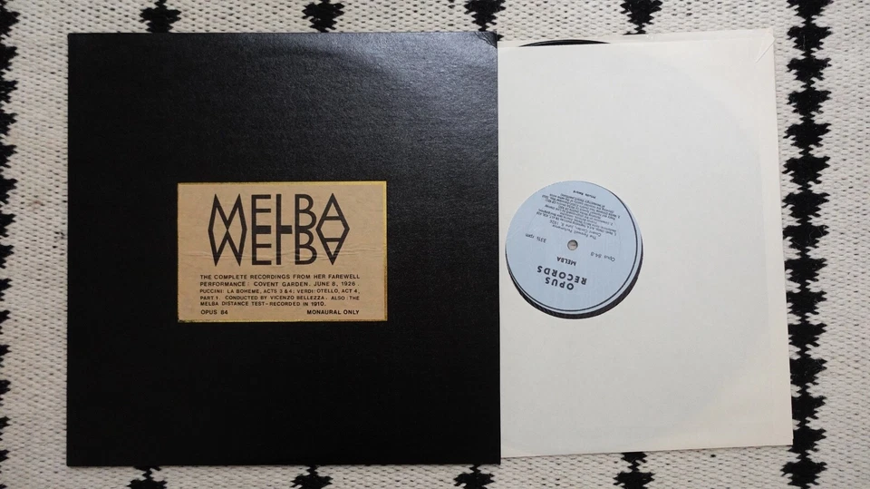 Nellie Melba – Complete Recordings - Farewell Performance: Covent Garden OPUS LP - Image 1 of 1