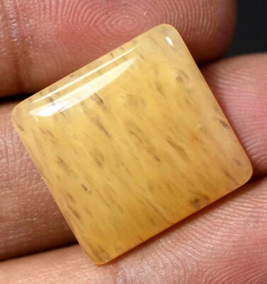 Rarest Cabochon 15.70 Ct Natural Orange Aventurine Quartz Semi-Precious Gemstone - Image 1 of 4