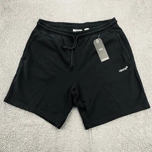 Levi's Mens Sweatshorts Large Lounge Red Tab Black Athletic Active Gym Casual - Imagen 1 de 12