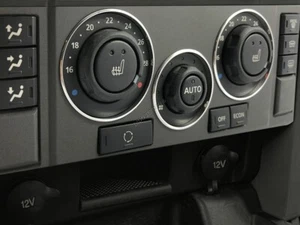 For Land Rover Discovery III  Chrome Heater Rings Dashboard Alloy Surrounds x3 - Picture 1 of 10