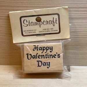 Happy Valentines Day - Wood Mounted Rubber Stamp Francisco 1982-94 Old Stock - Picture 1 of 6