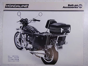 79 HONDA HONDALINE ACCESORIOS DE MOTOCICLETA DE LOTE ANTIGUO FABRICANTE DE EQUIPOS ORIGINALES HOJA DE VENTAS FOLLETO - Imagen 1 de 6