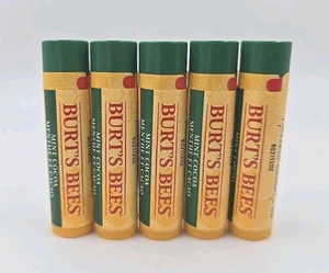 5 X Burt's Bees Mint Cocoa Moisturizing Lip Balm 4.25g - Picture 1 of 6