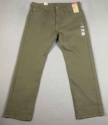 Levis 505 Regular Fit Denim Jeans Straight Leg Mens Size 36x30 Green NWT NEW - Image 1 of 4