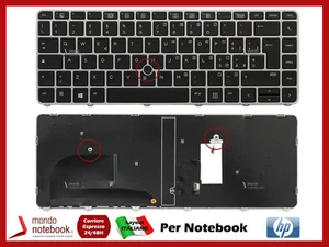 Tastiera Notebook HP EliteBook 745 G3, 745 G4, 840 G3, 840 G4 Frame Silver con T - Afbeelding 1 van 1