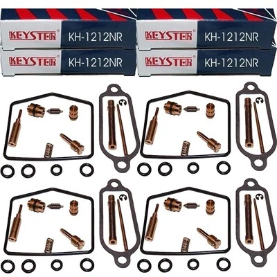 4x Kit de reparación de carburador para Honda CB350 F Four 1973-1975 CB350F Keyster 4 kits