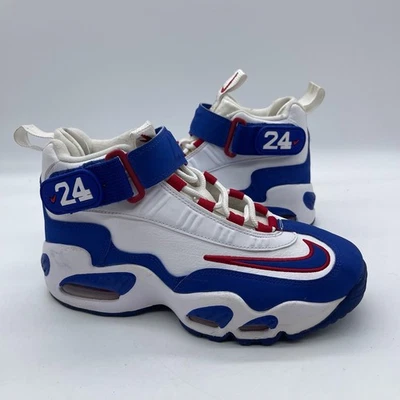 Nike Air Griffey Max 1 DX3724-100 Youth Size 6Y Shoes White Royal Red Sneakers - Image 1 of 4