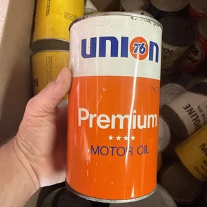 Olio motore latta 1 qt quarto migliorato Union vintage lattina - Foto 1 di 11