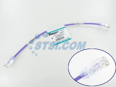 Panduit UTP28SP1VL Cat6 28awg Network Patch Cable, 1 Ft Violet ~STSI - Image 1 of 4