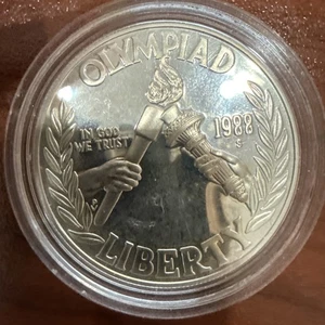 1988 S Olympiad Commemorative Proof Silver Dollar - Picture 1 of 2