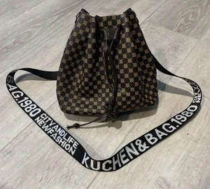 Kuchen & Tasche 1980 Kordelzugbeutel mit verstellbarem Riemen EUC - Bild 1 von 3