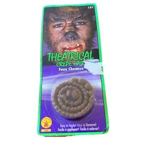 Theatrical Costume Makeup Werewolf Beard  Beast Brown Crepe Hair Halloween - Picture 1 of 2