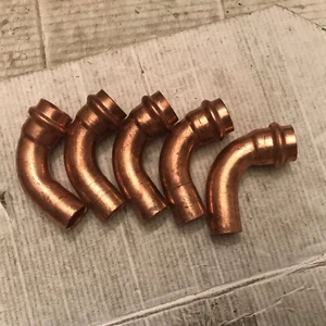 Lot Of  5. 3/4" Copper 90° Elbow Press Long Turn Street NIBCO Viega Streamline - Picture 1 of 3