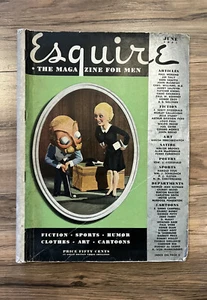 1937 Esquire June - F Scott Fitzgerald; Charlie Chaplin; Terechkovitch Art; - Picture 1 of 8