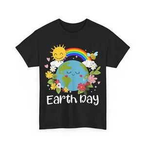 Floral Earth Day, Happy Earth Day Cute Earth With Floral Earth Day 2025 T-Shirt - Picture 1 of 9