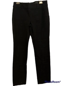Pantalones de vestir para mujer Ann Taylor negros talla 6 con cremallera mezcla algodón - Imagen 1 de 7
