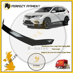 BONNET PROTECTOR GUARD HOOD BUG DEFLECTOR FOR NISSAN X TRAIL 2015+ - Picture 1 of 8