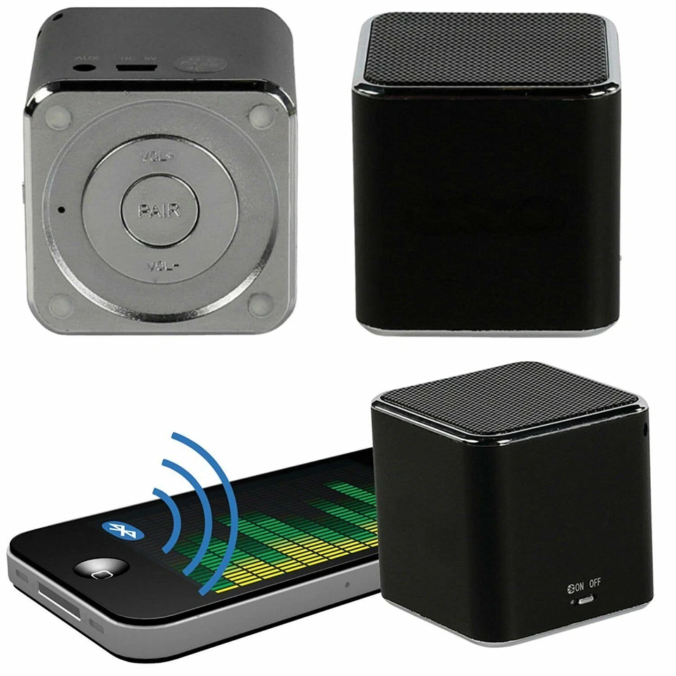 BLUETOOTH LAUTSPRECHER MINI MP3-Player für HANDY SMARTPHONE iPHONE iPad BOX AKKU - Bild 1 von 4