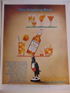 1965 OLD CROW WHISKEY The Amazing Bird Vintage Print Ad - Bild 1 von 1