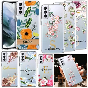 Silicone Case For Samsung Galaxy S25 S24 Ultra S23 S22 Floral Personalised Cover - Photo 1 sur 57