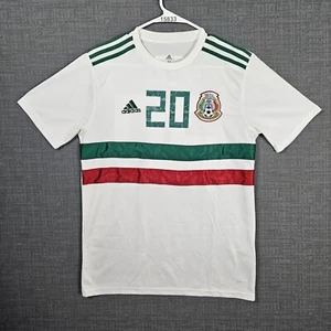 Camiseta Adidas México 2018 Mundial Visitante #20 Saini Hombre Talla Mediana Blanca - Imagen 1 de 14