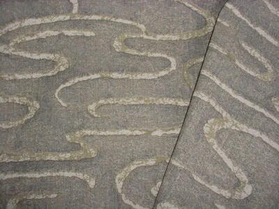 Kravet Couture Sandtropez Freather Grey Printed Cloud Linen Upholstery Fabric - Image 1 of 3