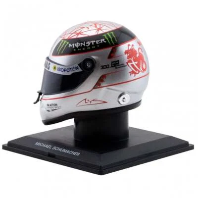 Schuberth 1:4 Mini F1 Platinum Helmet Michael Schumacher 300th GP Spa 2012 - Image 1 of 4