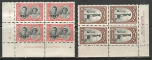 KGVI UN #247 2c Brown Black Pl. 3-1, UR #248 3c D. Carmine & Black Pl. 5-4, LL, - Picture 1 of 2