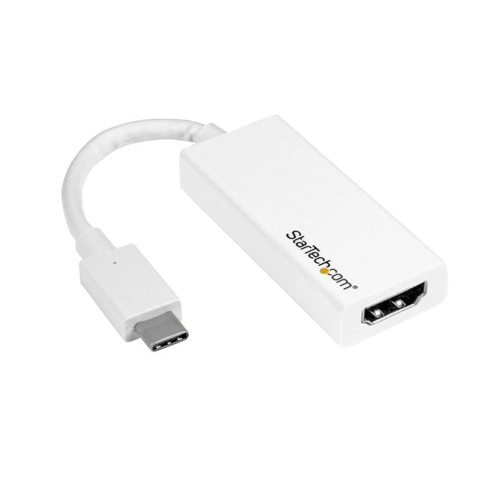 StarTech.com HDMI Female To USB Type-C Male Adapter Cable White CDP2HDW - Image 1 of 3