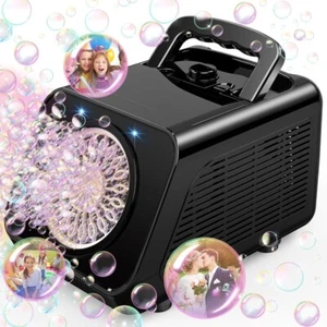 Portable Bubble Machine Automatic Bubble Blower w/ 20000+ Bubbles for Kids Party - Picture 1 of 6