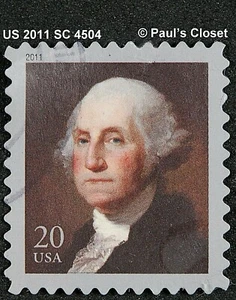 US 2011 SC 4504 20¢ GEORGE WASHINGTON USED NO GUM FINE/VERY FINE - Picture 1 of 2