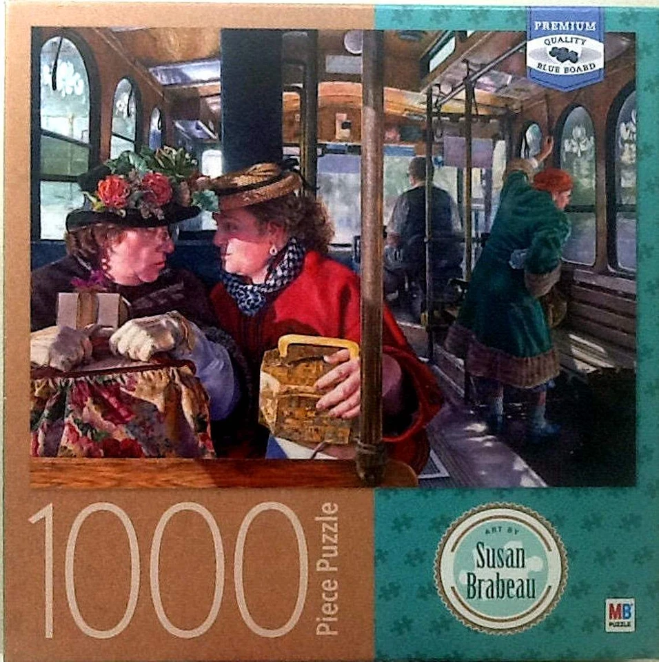 Quebra-cabeça The Conversation Susan Brabeau 1000 peças 20" X 27" Milton Bradley - Imagem 1 de 1