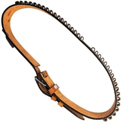 Hulara Full Grain Buff Leather 45 Colt Cowboy Tooled Belt Cowboy Hutning Belt