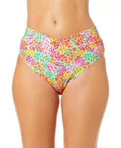 Salt + Cove Junior's Multi Garden Print V-Front High-Waist Bikini Bottoms Size L - Picture 1 of 1