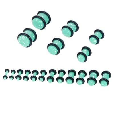 14-50PCS Ear Stretching Gauge Kit Acrylic Taper Silicone Tunnels Plugs 14G-1/2" - Image 1 of 4