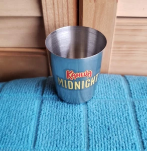 Vintage Kahlua Midnight Silver Metal Promo Advertising Shot Glass - Picture 1 of 4