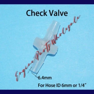 1/4" inch in 6mm Plastic Check Valve Hose Barb Inline Flow Diapharm Connector - Picture 1 of 1