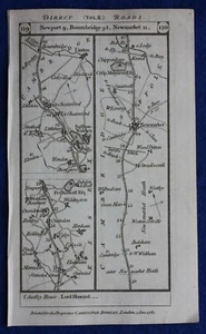 Original antique road map ESSEX, CAMBRIDGESHIRE, SUFFOLK, NORFOLK, Paterson 1785 - Picture 1 of 4